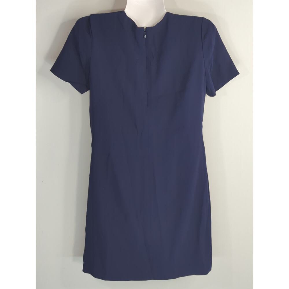 Aritzia Babaton Navy Blue Patricio Crew neck Casual Shift Mini Dress Womens 2 - Picture 7 of 12